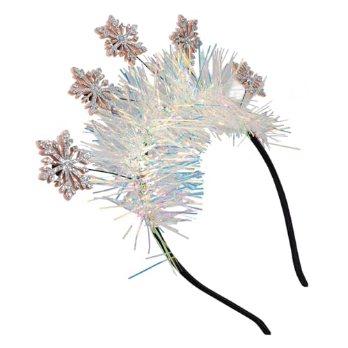 iplusmile Weihnachtlicher Schneeflocken Haarreif Silber Leichtes Langlebiges Xmas Party Haarschmuck für Damen und Festliche Weihnachtsdeko und Geschenkidee von iplusmile