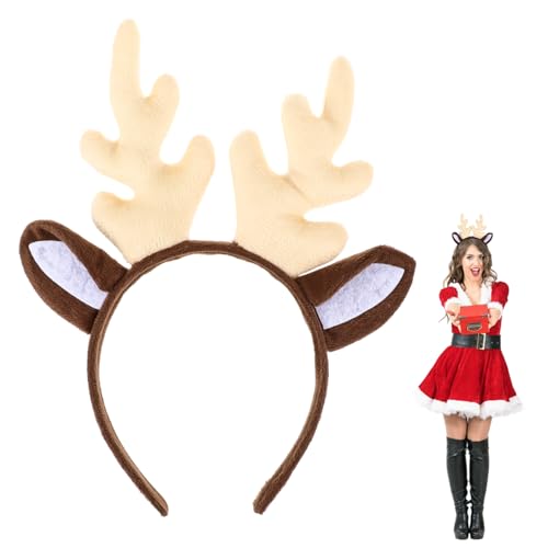 iplusmile Weihnachts Rentier Geweih Haarreif Stirnband Robust Komfortabel Weihnachtsfest Party Haarschmuck Mädchen Festliche Accessoires von iplusmile