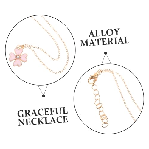 iplusmile Zarte Kirschblüten Halskette Damen Legierter Schmuck Leichte Kette Modisch für Alltag Mädchen von iplusmile