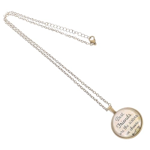 iplusmile Zeitloser Damenanhänger Halskette mit Glasstein Schlichte Metallkette für Frauen Robustes Design für Party Alltag und Festliche Anlässe von iplusmile