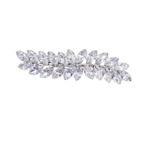 iplusmile Zircon Haarklammer Silber Haarschmuck mit Strass Damen Haarspange für Party und Alltag Modischer Halter für Frisuren Eleganter Haarclip für Mädchen und Frauen von iplusmile