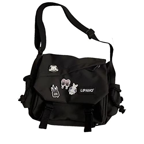 Kawaii Tasche mit Kawaii Stuffs Mädchen Messenger Bag Japanische Harajuku Crossbody Taschen für Frauen High School Mädchen, Schwarzes Kapitel von irLocy