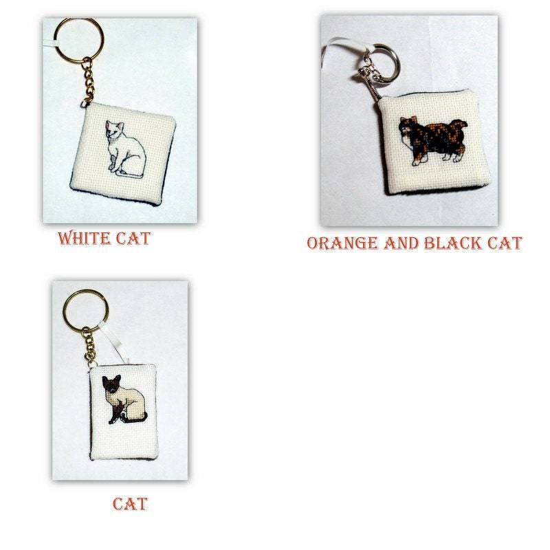 Katze Kreuz Stich Schlüsselanhänger Katze Kreuz Stich Schlüsselanhänger von irenesmemorystitches