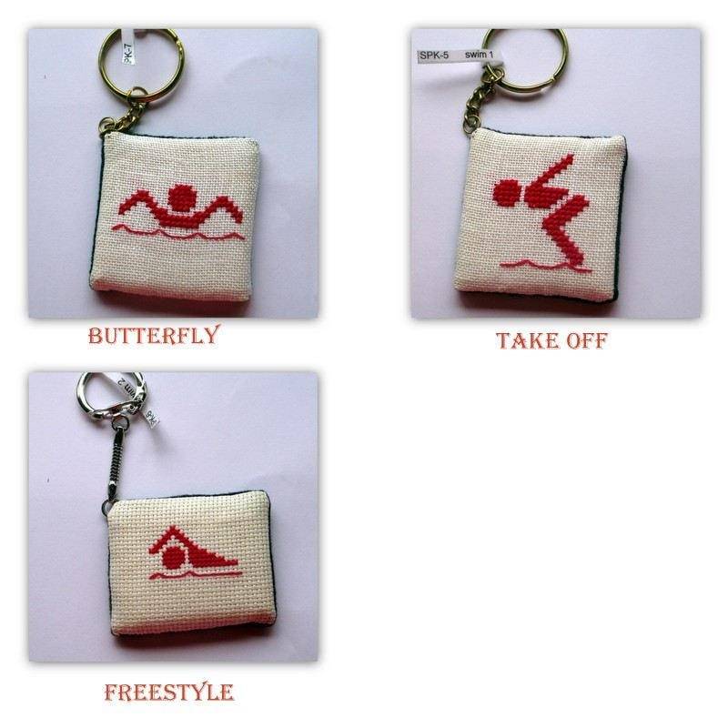 Kreuzstich Schwimmen Themen Schlüsselanhänger von irenesmemorystitches