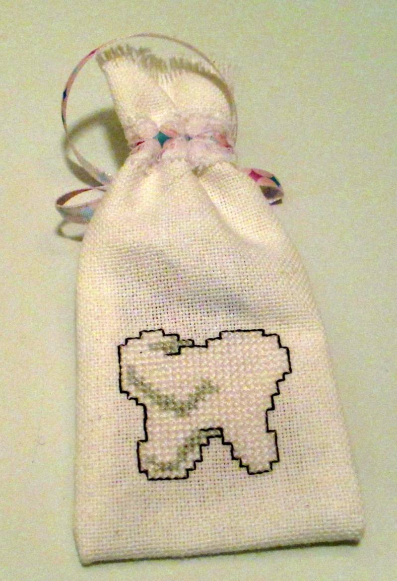Zahnfee Kreuz Stich Beutel von irenesmemorystitches
