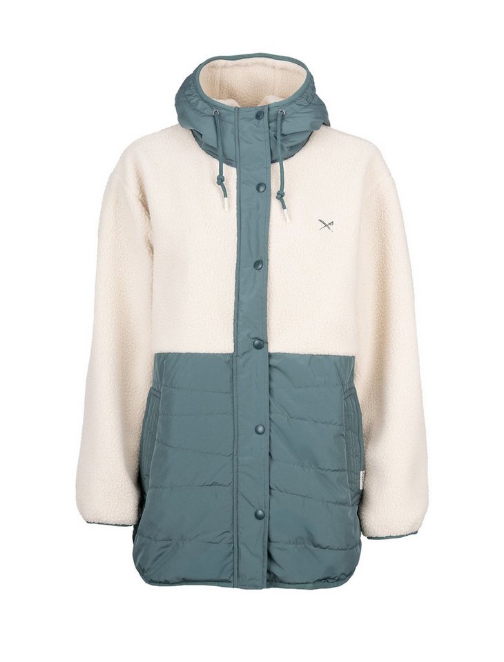 iriedaily Fleecejacke IrieDaily Arctik Long Jacket (1-St) verdeckter Reißverschluss mit Druckknöpfen von iriedaily