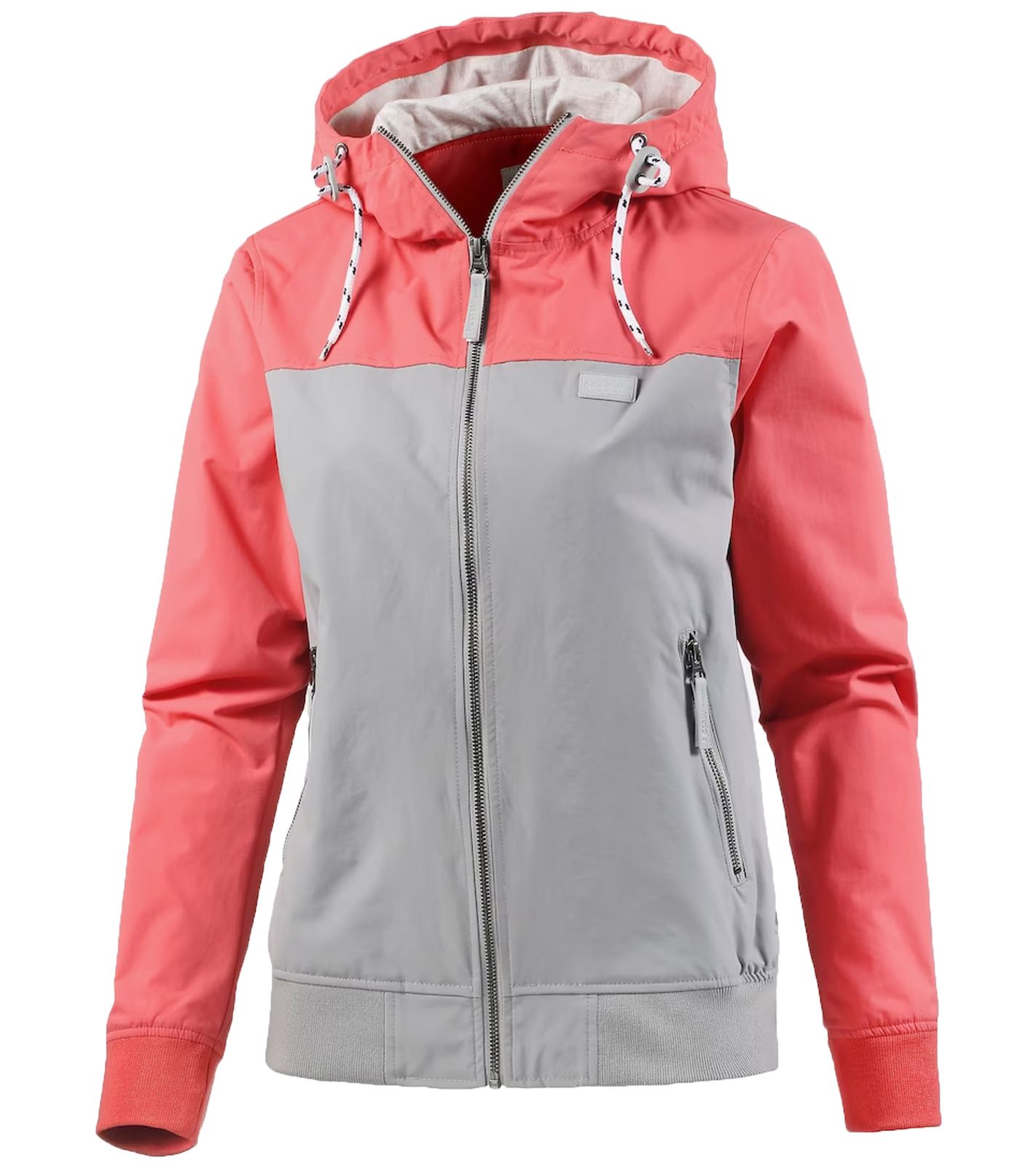 iriedaily Veruschka Spice Windbreaker vegane Damen Kapuzen-Jacke 9264243-195 Grau/Rosa von iriedaily