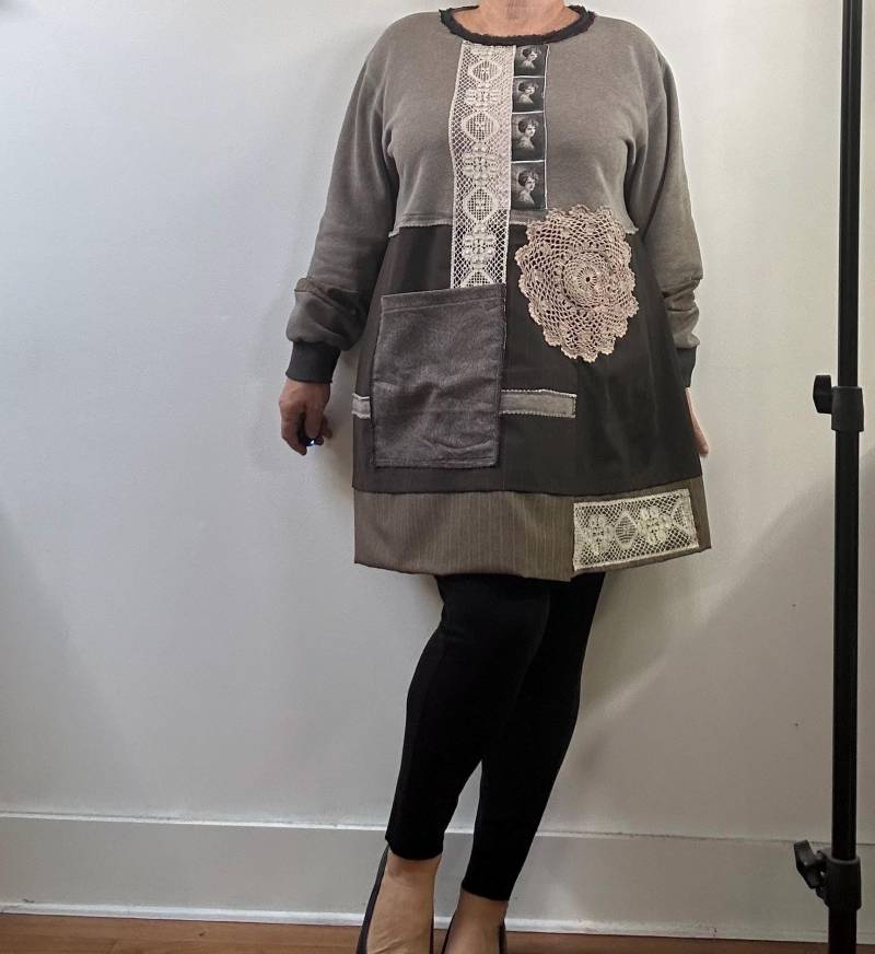 Größe 1x /#65/Im Eigenen Leben Zeigen /Top/Eco Upcycled Boho #57 von irinale