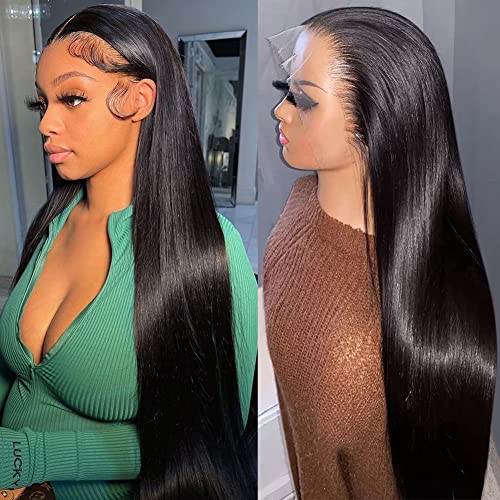 Iris Queen 28 Inch 10A Straight HD Lace Front Wigs Human Hair 180 Density 13x4 Lace Frontal Human Hair Wigs for Women Pre Plucked Bleached Knots with Baby Hair Natural Color Iris Queen 28 Inch 10A Straight HD Lace Front Wigs Human Hair 180 Density 13x4 Lace Frontal Human Hair Wigs for Women Pre Plucked Bleached Knots with Baby Hair Natural Color von iris queen