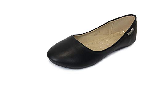 irisaa Damen Ballerinas, Klassische Flache Schuhe, Halbschuhe Slip-on 2203800, Farbe:schwarz, K800-Größ:40 EU (Innensohlenlänge 25cm) von irisaa