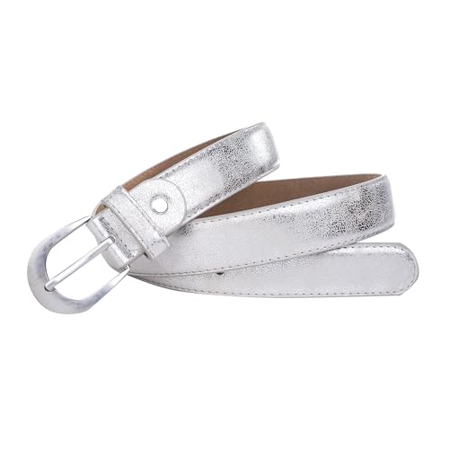 irisaa Damen Gürtel Jeansgürtel Jeans Belt Hüftgürtel mit Metallschnalle für Frauen Mädchen Jugendlich, Damen Taillengürtel 2020:Silber, Normale Gürtel Größe 80-105:90 CM von irisaa