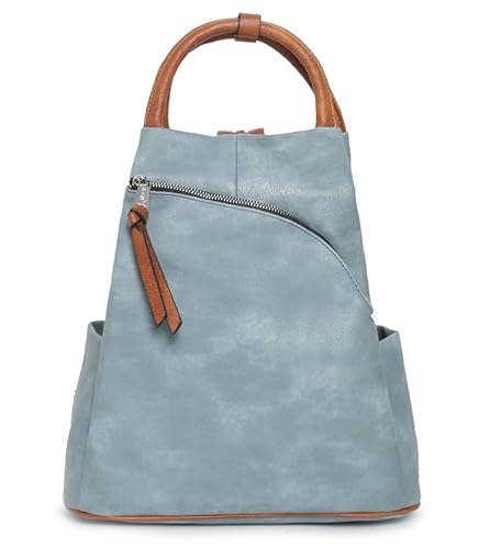 irisaa Damen Rucksack Daypack Tasche Umhänge Tasche Schulrucksack Schultertasche für Frauen und Mädchen, Damen Tasche:Blau von irisaa