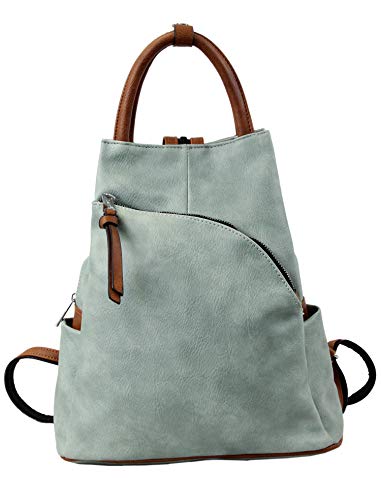 irisaa Damen Rucksack Daypack Tasche Umhänge Tasche Schulrucksack Schultertasche für Frauen und Mädchen, Damen Tasche:Türkis Grün von irisaa