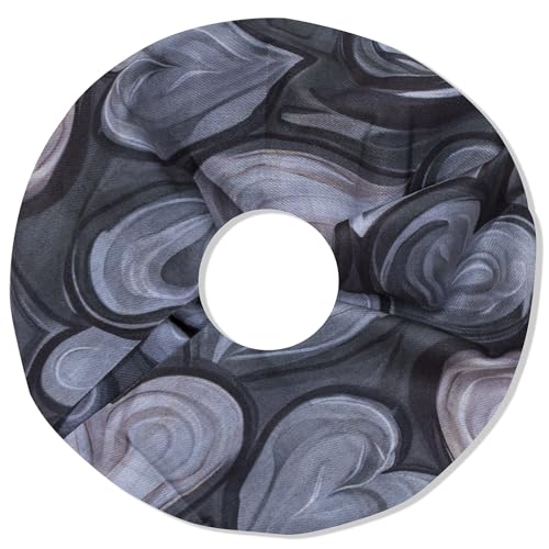 irisaa Damen Schal, Loop Schlauchschal leichter mit Herz Muster, Halstuch Rundschal Loopschal für Frühling Herbst Ganzjährig, Schals Farbe 2019:grau von irisaa