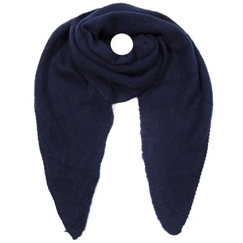 irisaa Damen Schal XXL, weiche flauschige dreieckstuch, Deckenschal Herbst Winter Dreieck Halstuch für Frauen und Mädchen, Lang Kuschelig 190 * 80cm, Schal Farben 2020:Navy von irisaa