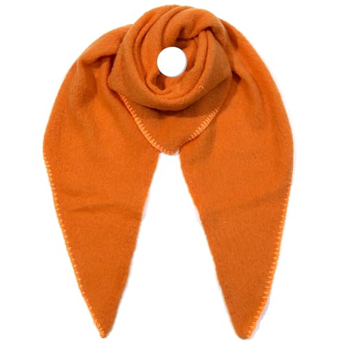 irisaa Damen Schal XXL, weiche flauschige dreieckstuch, Deckenschal Herbst Winter Dreieck Halstuch für Frauen und Mädchen, Lang Kuschelig 190 * 80cm, Schal Farben 2020:Orange von irisaa