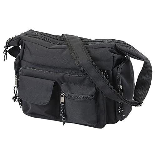 irisaa Umhängetasche Damen, Canvas Multifunkionale Schultertasche, Casual Handtasche mit vielen fächern für Schule Shopping Arbeit, Unisex, Damen Tasche:Uni Schwarz irisaa Umhängetasche Damen, Canvas Multifunkionale Schultertasche, Casual Handtasche mit vielen fächern für Schule Shopping Arbeit, Unisex, Damen Tasche:Uni Schwarz von irisaa
