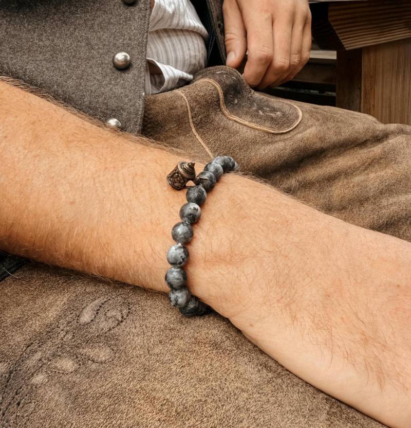 Armband Wiesn Volksfest Maßkrug Labradorit von irmaundben