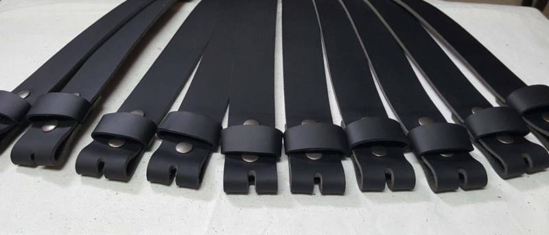 Custom Cut Leather Snap Gürtel Fünf Farben, Jeans Oder Anzug von ironartcanada