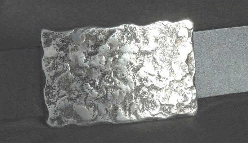 Handgeschmiedete Gürtelschnalle Schwarz & Silber Amboss Textur, Passend Für 1-1/2 "Gürtel von ironartcanada