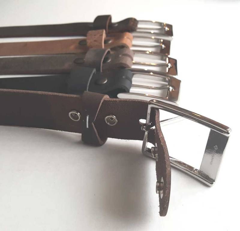 Mahagoni-Leder-Schnallengürtel Maßgefertigte Massivmessingschnalle, 3, 5 cm Breit von ironartcanada