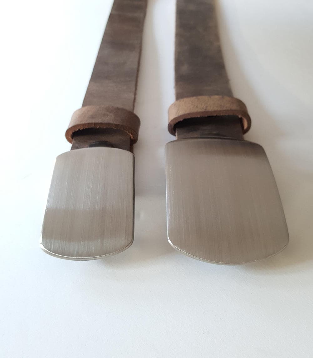 Vater & Sohn Ledergürtel Set Edelstahlschnalle, Passendes Familiengeschenk von ironartcanada