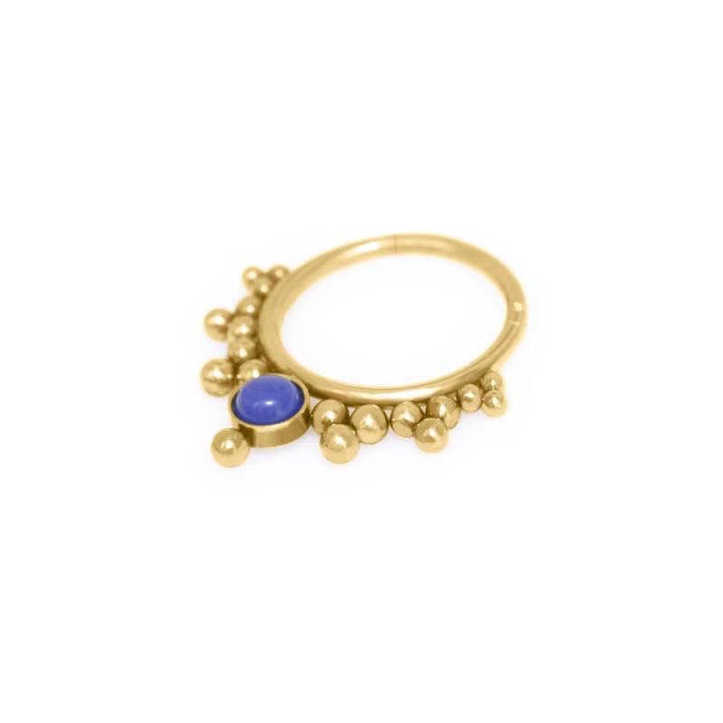 Chirurgenstahl Lapislazuli Septum Clicker Ring 16 Gauge/Piercing, Daith Ohrring, Schmuck von iroocca