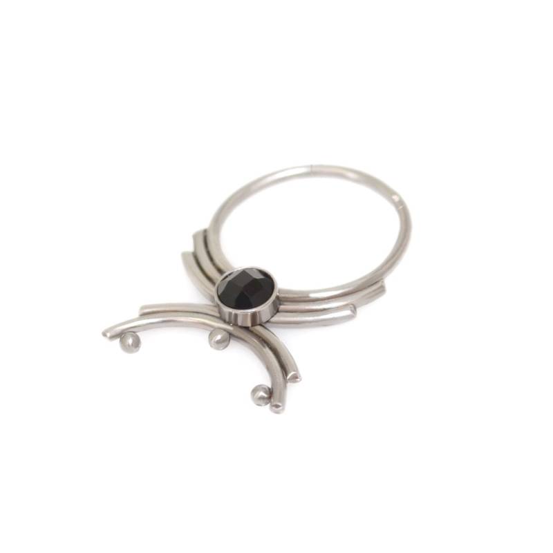 Chirurgenstahl Onyx Septum Clicker Ring 16 Gauge/Piercing, Daith Ohrring, Schmuck Chirurgenstahl Onyx Septum Clicker Ring 16 Gauge/Piercing, Daith Ohrring, Schmuck von iroocca
