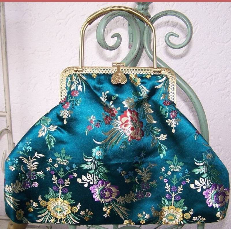 Bügeltasche Handtasche China Stoff Vintage Abendtasche von isabeaubuegeltaschen
