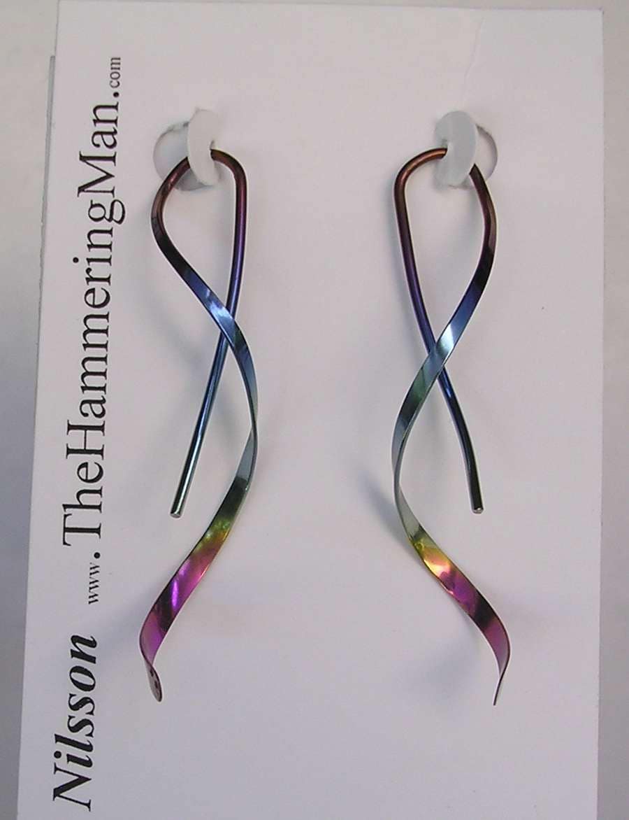 Niobium Ohrringe Spiralohrringe - One Piece Design Aus Reinem Niobium, Sterling Silber Oder 14K Gold Niobium Ohrringe Spiralohrringe - One Piece Design Aus Reinem Niobium, Sterling Silber Oder 14K Gold von isidro