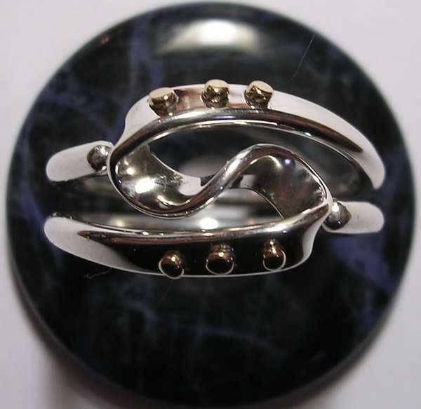 steampunk Vortex Energy Ring™ Mit 14K Gold Nieten von isidro