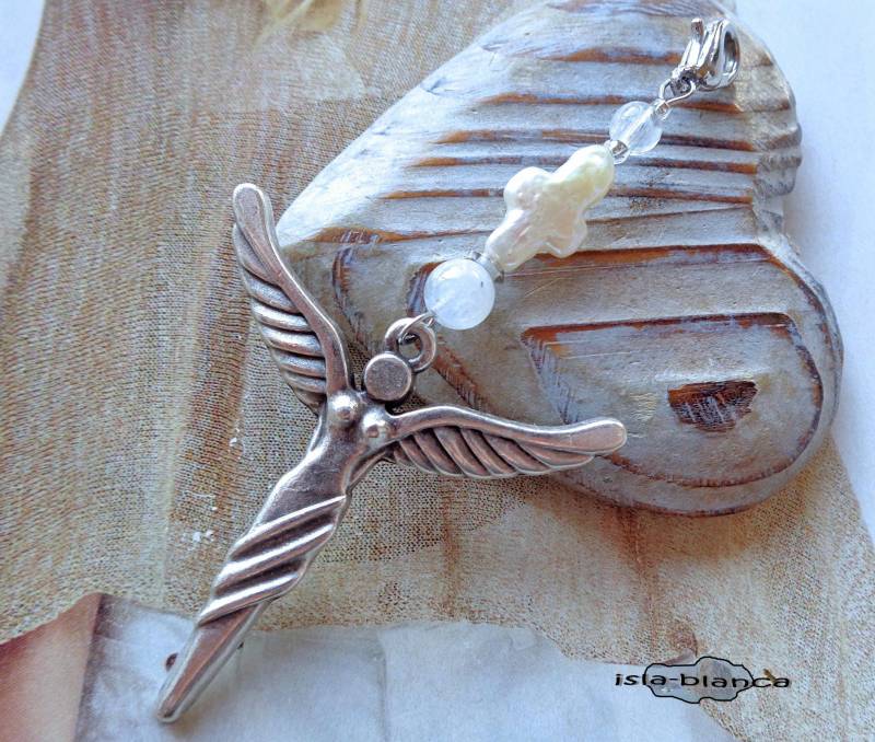 Wechselanhänger ⋆ Engel Silber Süßwasserperle Kreuz Weiß Mondstein Anhänger Charm Elfe Zuchtperle Wechselanhänger ⋆ Engel Silber Süßwasserperle Kreuz Weiß Mondstein Anhänger Charm Elfe Zuchtperle von islablanca