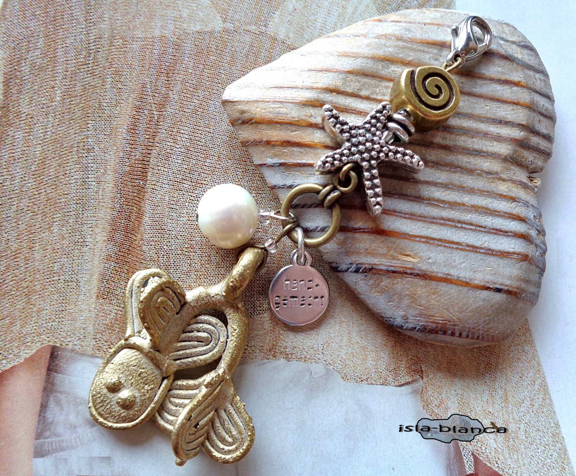 Wechselanhänger ⋆ Maritim Schlammfisch Seestern Süßwasserperle Schnecke Anhänger Charm Weiß Bronze Messing Silber Spirale Fisch Wechselanhänger ⋆ Maritim Schlammfisch Seestern Süßwasserperle Schnecke Anhänger Charm Weiß Bronze Messing Silber Spirale Fisch von islablanca
