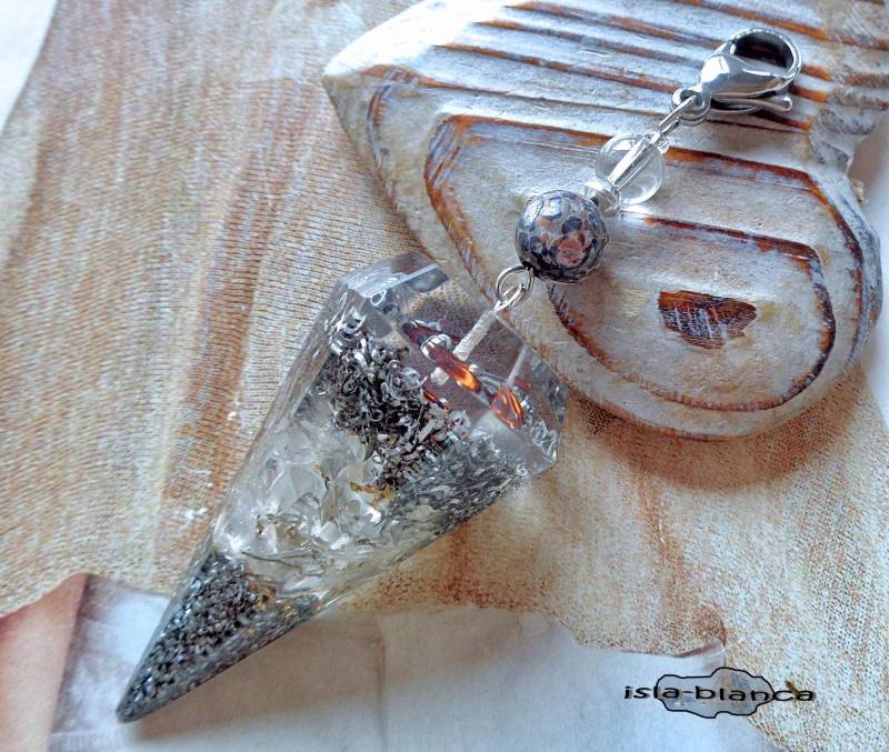 Wechselanhänger ⋆ Orgonpendel Bergkristall Pendel Spirale Anthrazit Kristall Leopardenjaspis Anhänger Charm Orgon Orgonit Grau Wechselanhänger ⋆ Orgonpendel Bergkristall Pendel Spirale Anthrazit Kristall Leopardenjaspis Anhänger Charm Orgon Orgonit Grau von islablanca