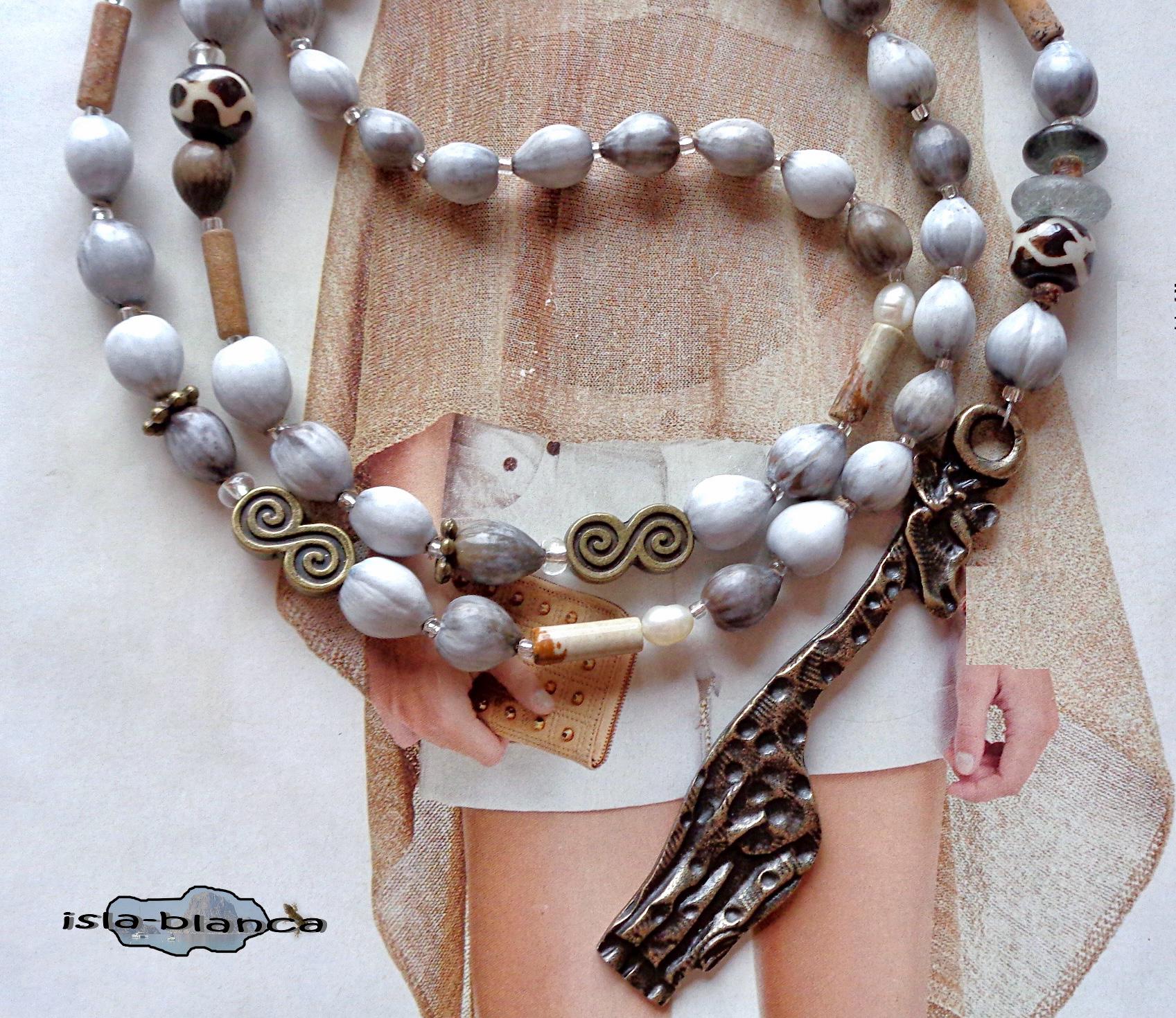 Y-Kette ⋆ Giraffe Afrika Liebe Imfibinga Samen Kette Silber Bronze Grau Beige Schwarz Messing Süßwasserperlen Knochenperlen Muster Spirale Y-Kette ⋆ Giraffe Afrika Liebe Imfibinga Samen Kette Silber Bronze Grau Beige Schwarz Messing Süßwasserperlen Knochenperlen Muster Spirale von islablanca