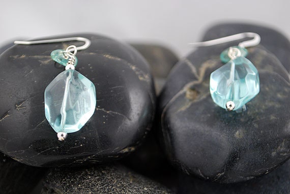 sterling Silber, Blauquarz Tropfen Ohrringe sterling Silber, Blauquarz Tropfen Ohrringe von islandofali