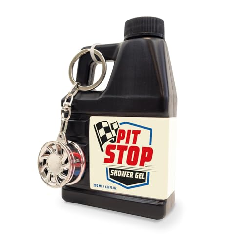 Duschgel für Männer im Deko-Kanister 200ml Bath & Body Geschenk - Ölkanister-Form (1, Duschgel Motiv Pit Stop) von itenga