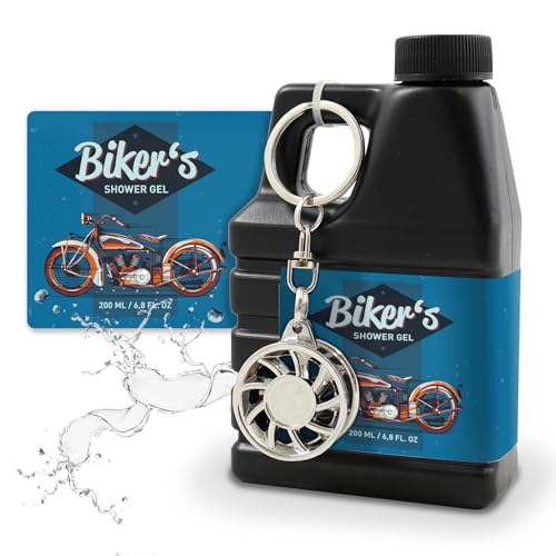 Duschgel für Männer im Deko-Kanister 200ml Bath & Body Geschenk - Ölkanister-Form (Duschgel Motiv Motorrad) von itenga