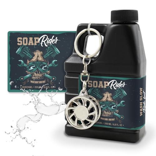 Duschgel für Männer im Deko-Kanister 200ml Bath & Body Geschenk - Ölkanister-Form (1, Duschgel Motiv Soap Rider) von itenga