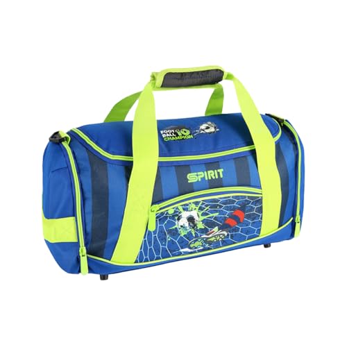 Kinder Sporttasche Schwimmtasche Motiv Fussball mit Tragegriffe Klettsicherung Schulterriemen Gurt 47 x 20 x 21,5 cm für Mädchen und Jungen von itenga