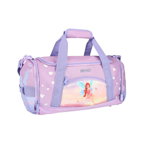 Kinder Sporttasche Schwimmtasche Motiv Zauberfee Fairy mit Tragegriffe Klettsicherung Schulterriemen Gurt 47 x 20 x 21,5 cm für Mädchen von itenga
