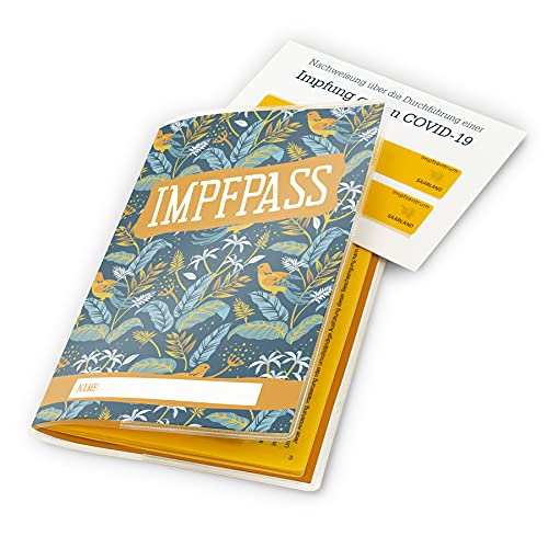 itenga Design Impfpasshülle Motiv Vögel 196 x 134 mm transparent - Ausweishülle für Impfpass von itenga