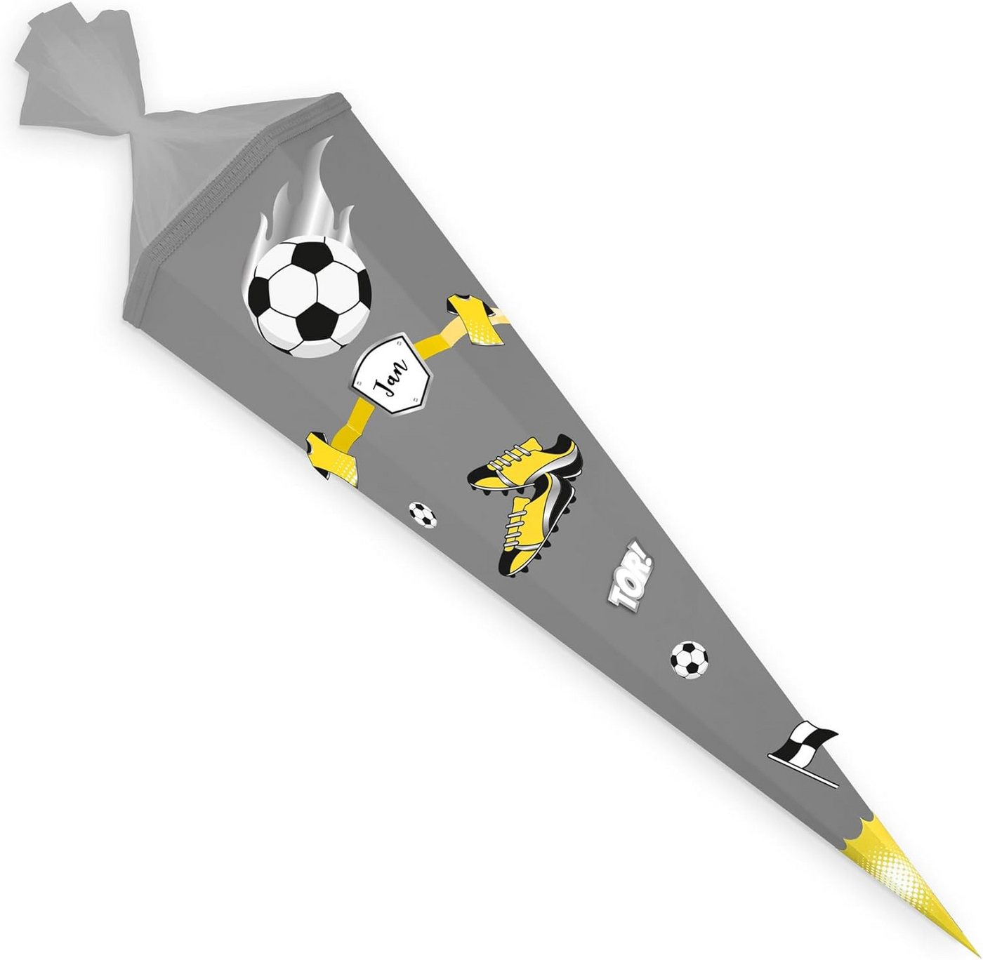 itenga Schultüte itenga DEKO-SET FUSSBALL schwarz gelb mit Bastel SCHULTÜTE 85 cm sechs itenga Schultüte itenga DEKO-SET FUSSBALL schwarz gelb mit Bastel SCHULTÜTE 85 cm sechs von itenga
