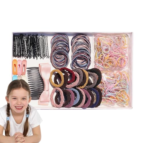 Haargummi-Geschenkset, bunte Haaraccessoires, Haarschmuck-Set für Mädchen, Elastische Pferdeschwanzhalter-Haarbänder, buntes Haar-Accessoires-Set für kleine Mädchen, mehrfarbige Haargummis von itrimaka