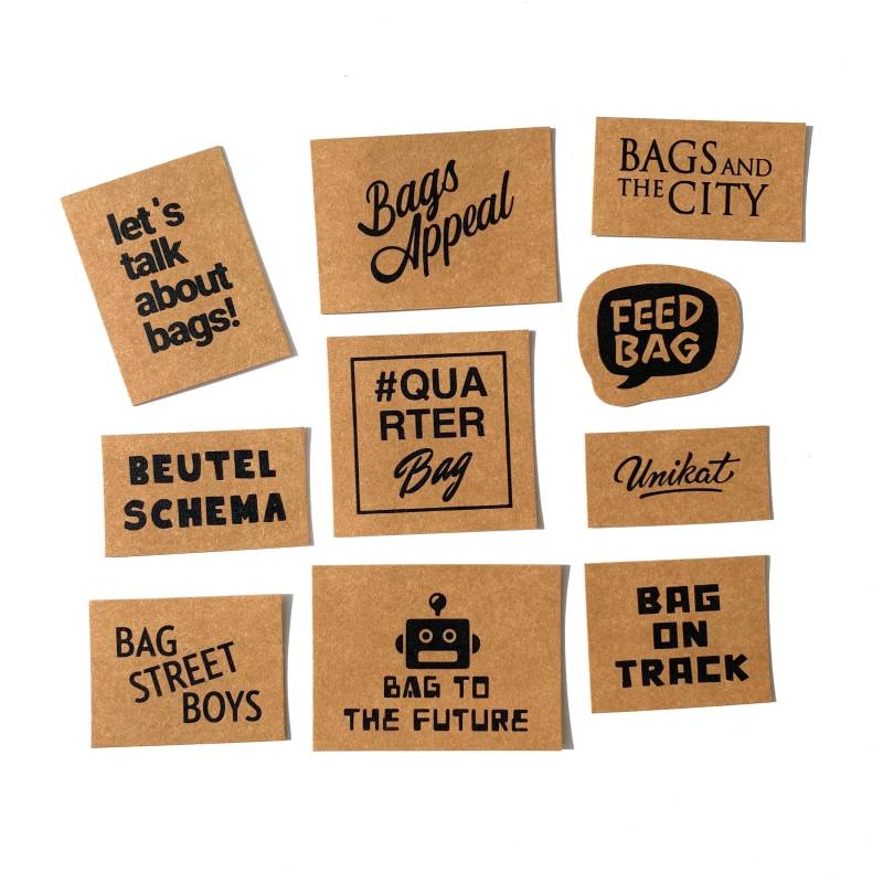 10 Patches „I Love Bags" Zum Aufnähen, Siebdruck Auf Snappap, Label/Aufnäher Set Für Alle Die Gern Nähen 10 Patches „I Love Bags" Zum Aufnähen, Siebdruck Auf Snappap, Label/Aufnäher Set Für Alle Die Gern Nähen von itsapatch