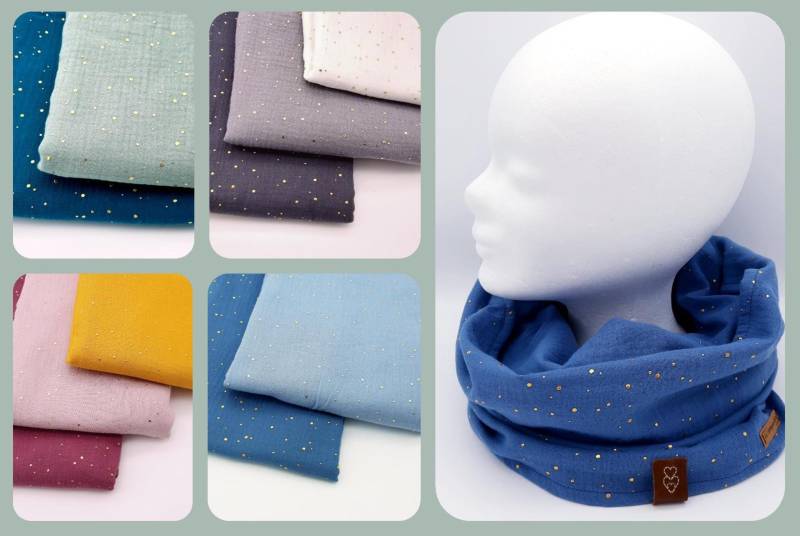 Loopschal Für Frauen | Gold Verschiedene Farben Musselintuch Loop Mädchen Winterkleidung Handgemachtes Halstuch von itsewpossible