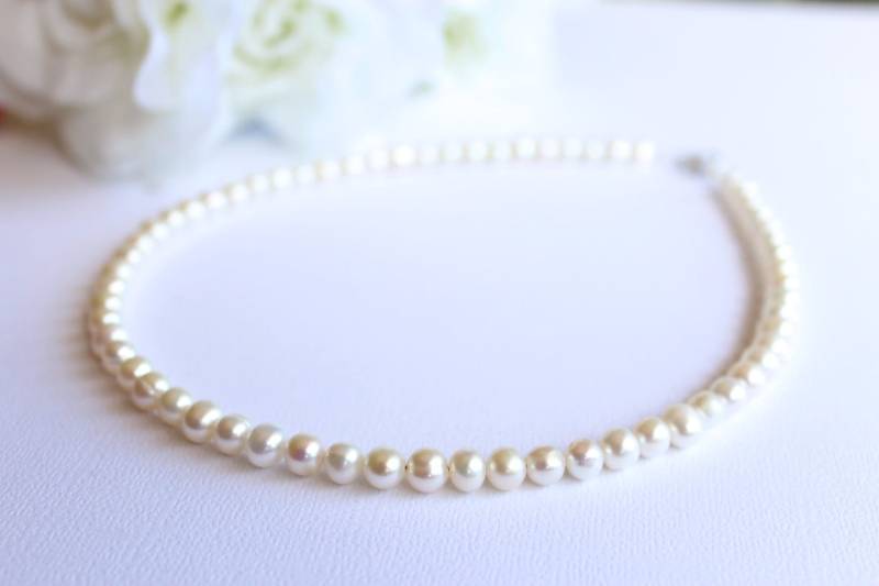 Perlenkette, Echte Perlen Für Mädchen, Blumen-Mädchen-Geschenk Perlen-Halskette, Blumen-Mädchen-Schmuck Jr Brautjungfer, Kleine Mädchen-Andenken von ittybittyBBoutique