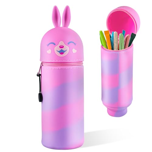 iulrtba 2-in-1 Silikon Federmäppchen, Kawaii Federmäppchen, Schulmäppchen aus weichem Silikon für Stifte, Schlampermäppchen für Schule Büro-Colourful Rabbit iulrtba 2-in-1 Silikon Federmäppchen, Kawaii Federmäppchen, Schulmäppchen aus weichem Silikon für Stifte, Schlampermäppchen für Schule Büro-Colourful Rabbit von iulrtba