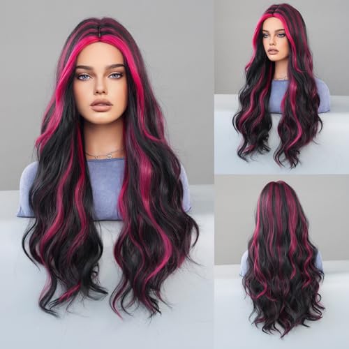 Iuscacey Gewellte Perücken Synthetische Lange Lose Wellige Hellbraune Perücke Für Frauen Täglich Party Highlight Blond aussehende Wellige Perücken Mittelteil Perücke,Mw91181 von iuscacey