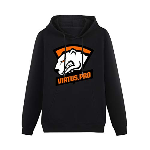 iut Pocket Hoodie Kangaroo Csgo Virtus Logo Long Sleeve Sweatshirts Black M von iut